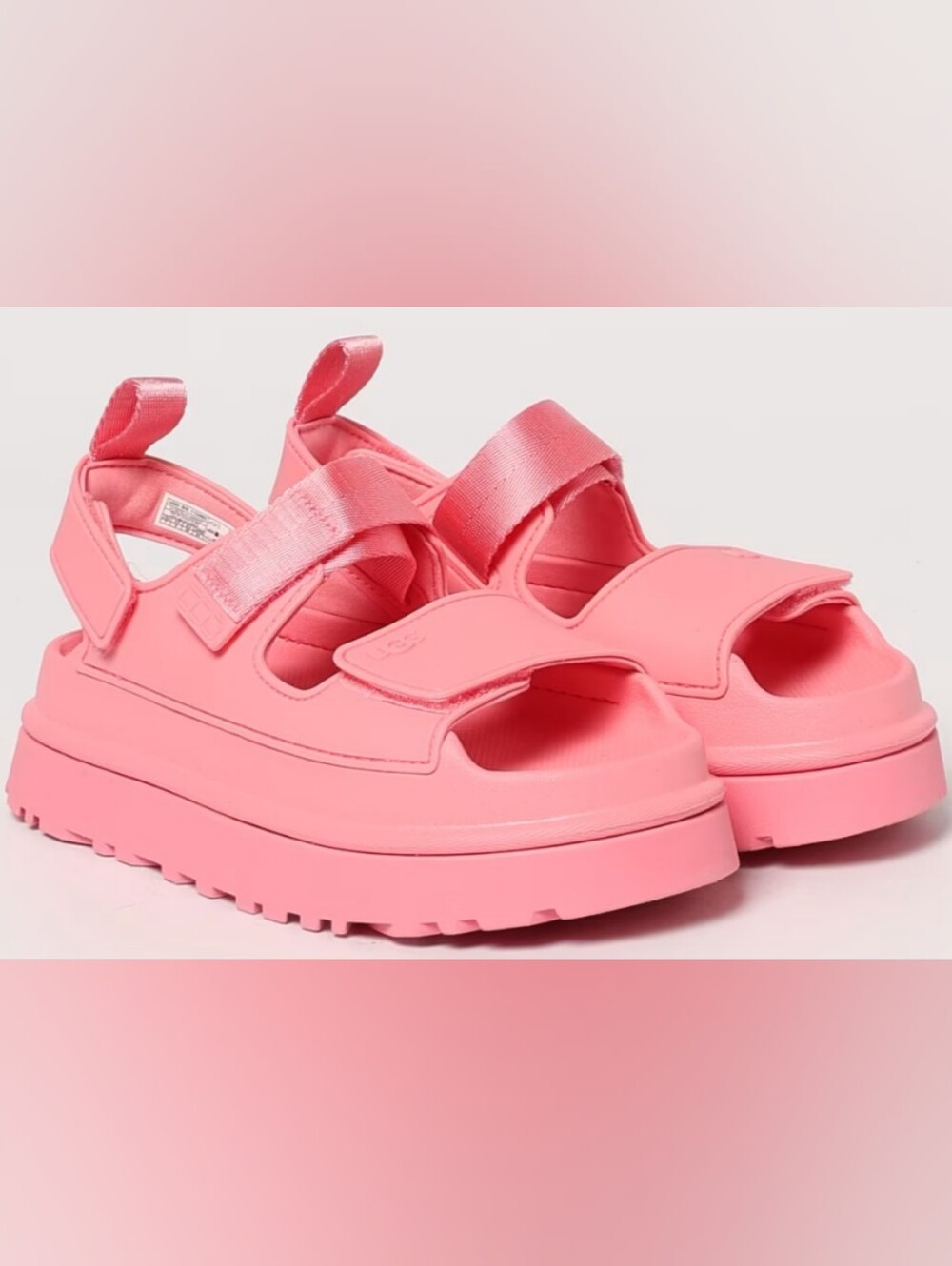 UGG GoldenGlow (Tropical Pink)

 Platform Strap Sandals Size 6 Used Exc